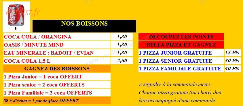 Bella Pizza — carte page 6