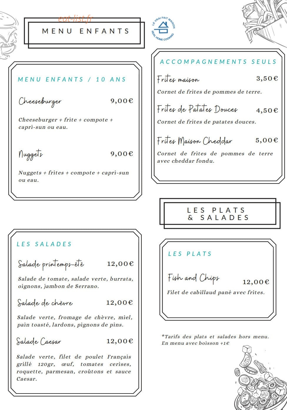 Cantine Bel Appétit — carte page 5