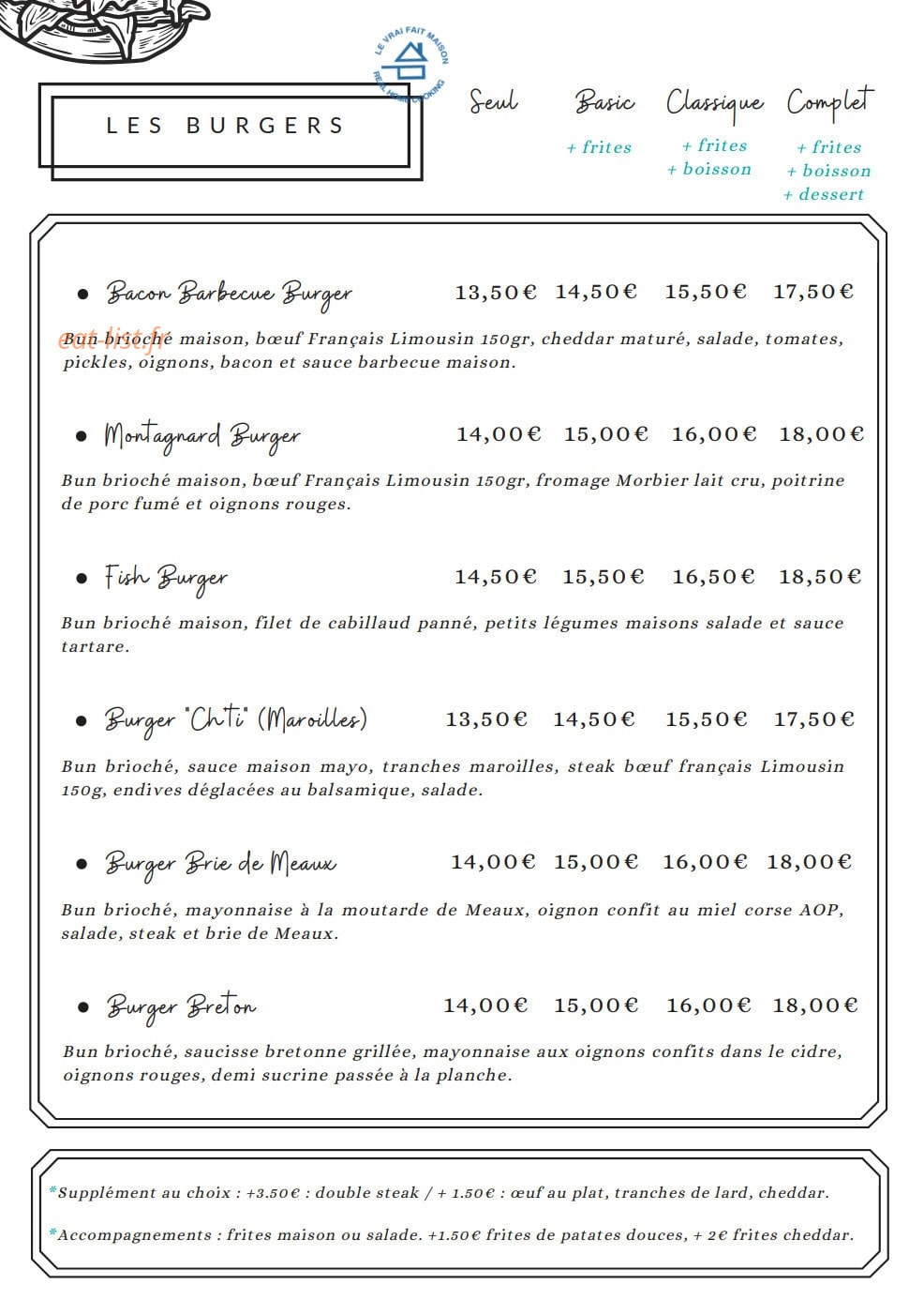 Cantine Bel Appétit — carte page 4