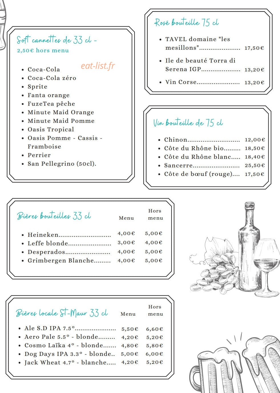 Cantine Bel Appétit — carte page 7
