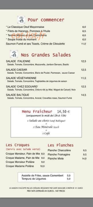 Chez Edouard — carte page 2
