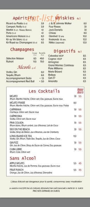 Chez Edouard — carte page 5