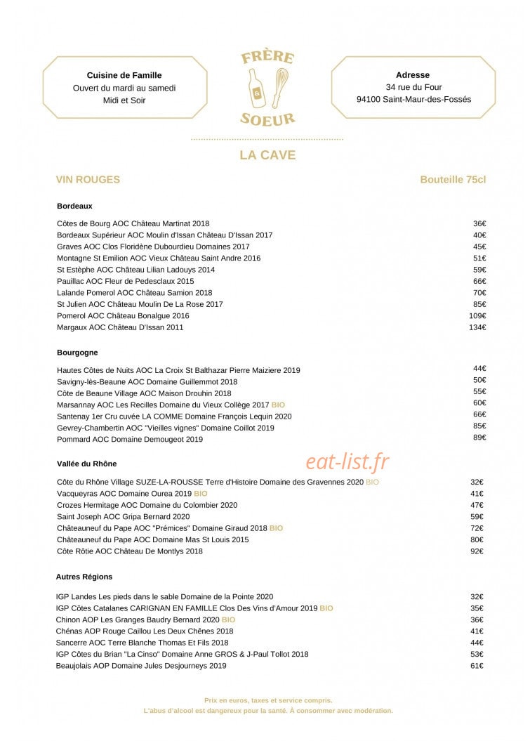Frère & Soeur — carte page 3