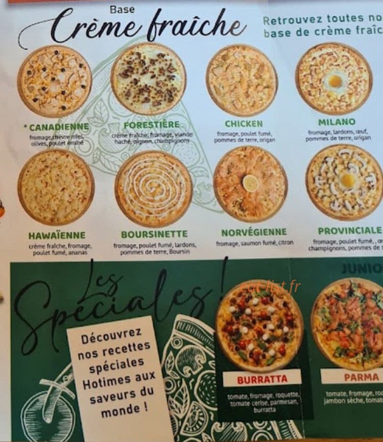Hotimes Pizza — carte page 3