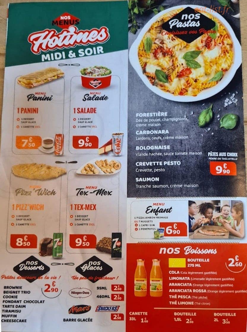 Hotimes Pizza — carte page 7