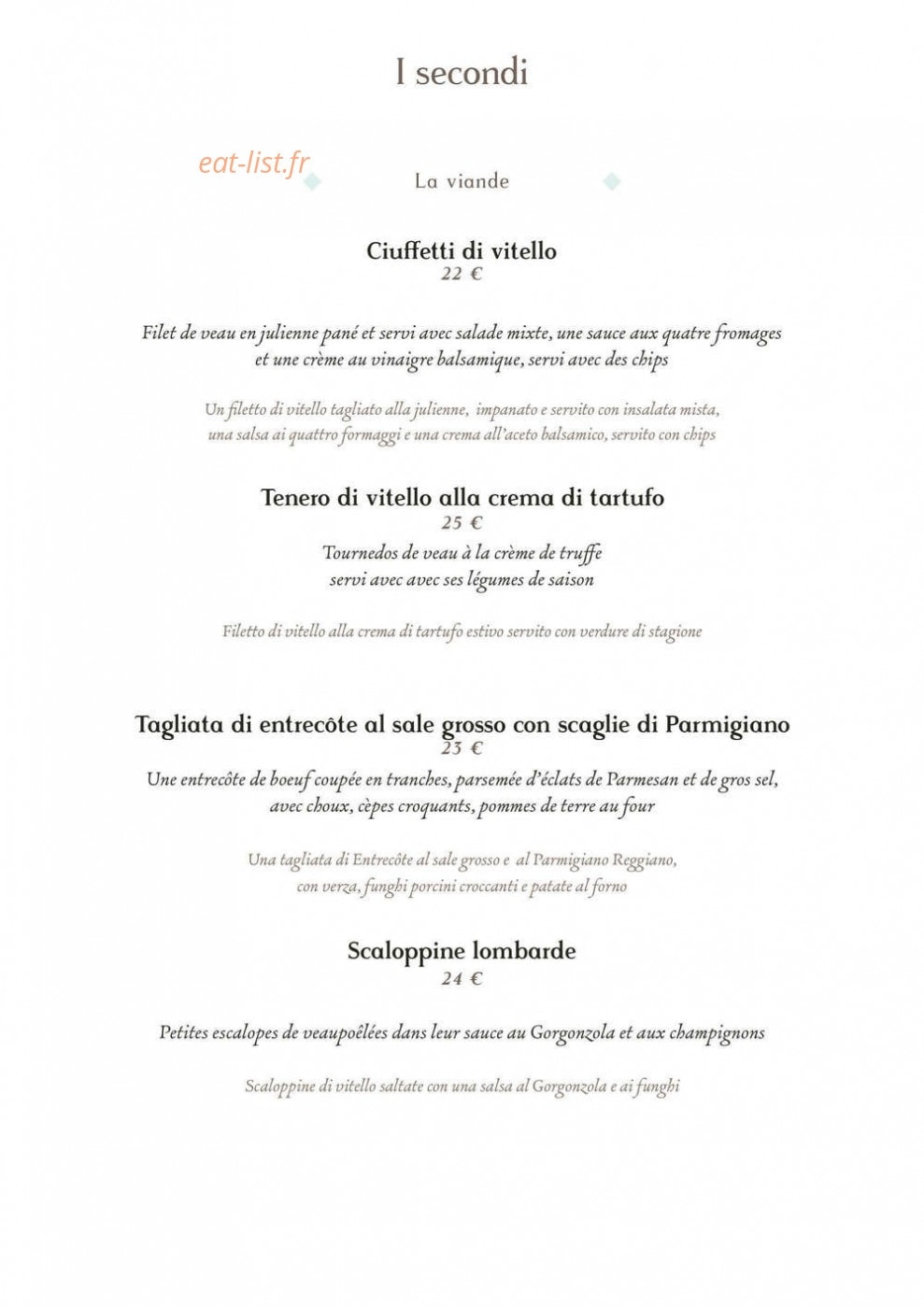 L'artusi — carte page 5