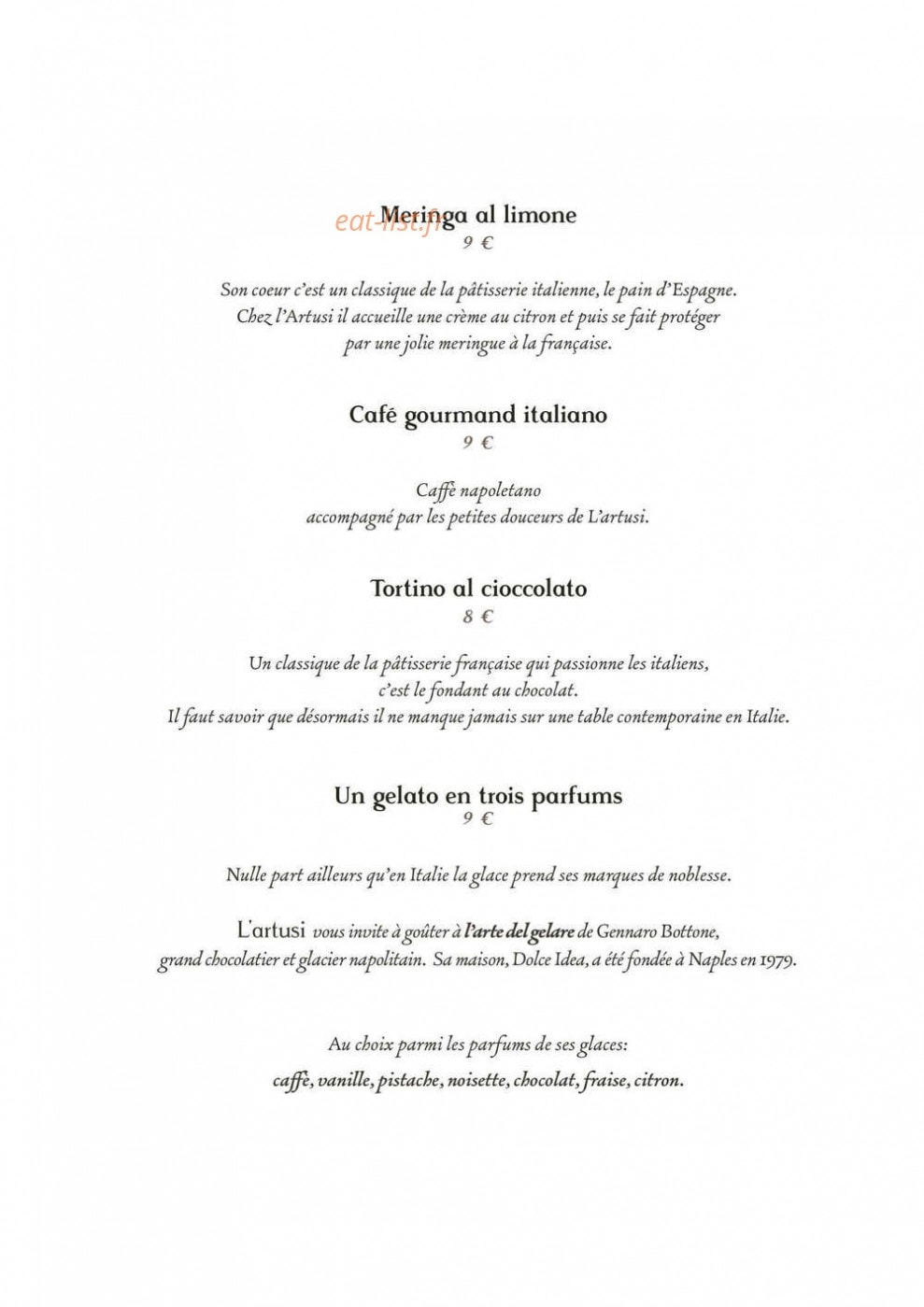 L'artusi — carte page 8