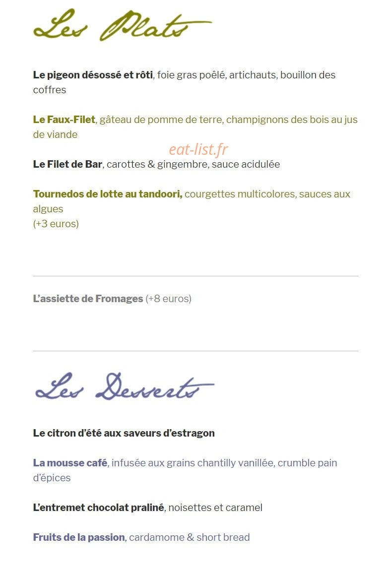 Le Garden — carte page 2