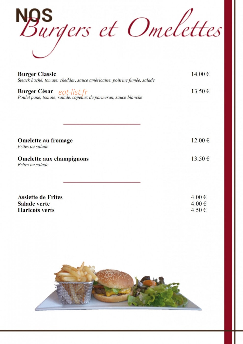 Le Relais de Condé — carte page 6