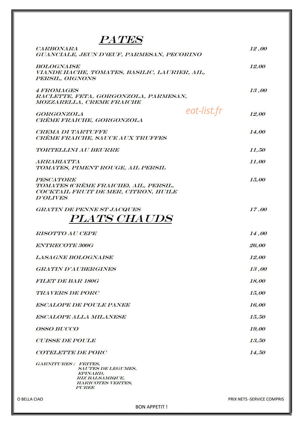 O Bella Ciao — carte page 2