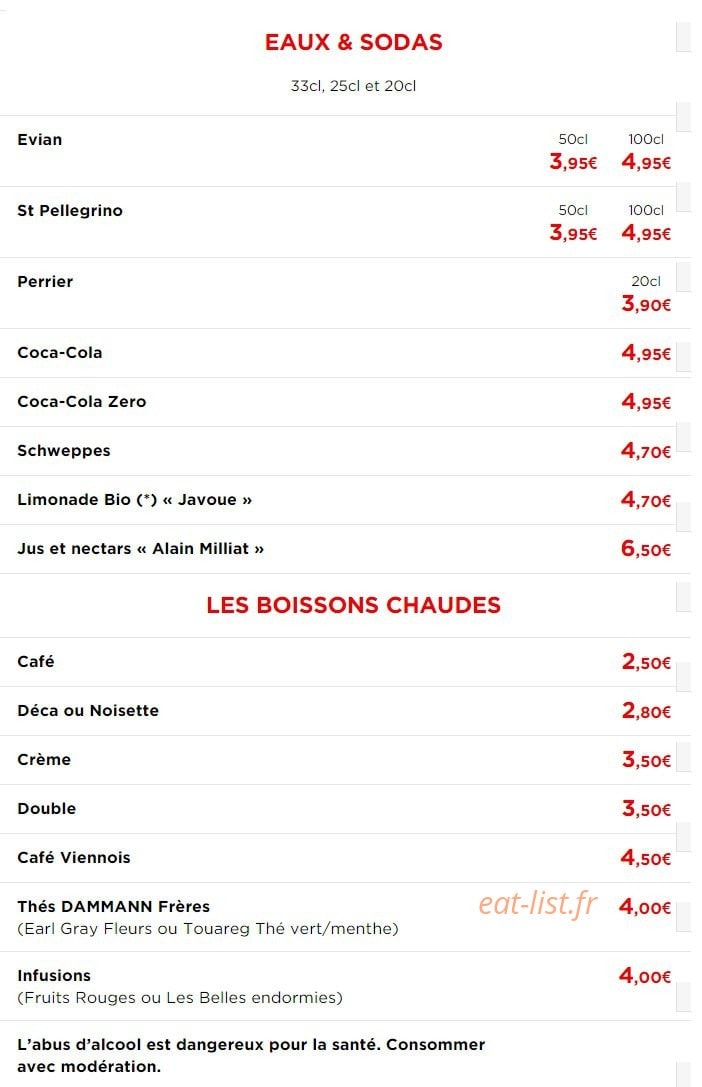Ô Bistrot — carte page 7