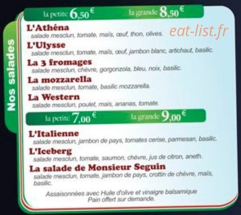 Pizzatissima — carte page 8