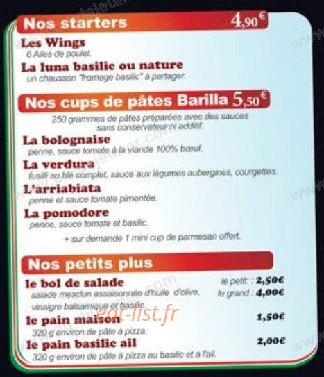 Pizzatissima — carte page 7