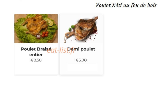 Poulet Alliance — carte page 2