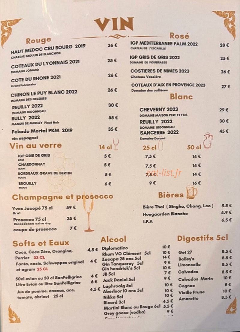 Sabai Sabai St Maur — carte page 3