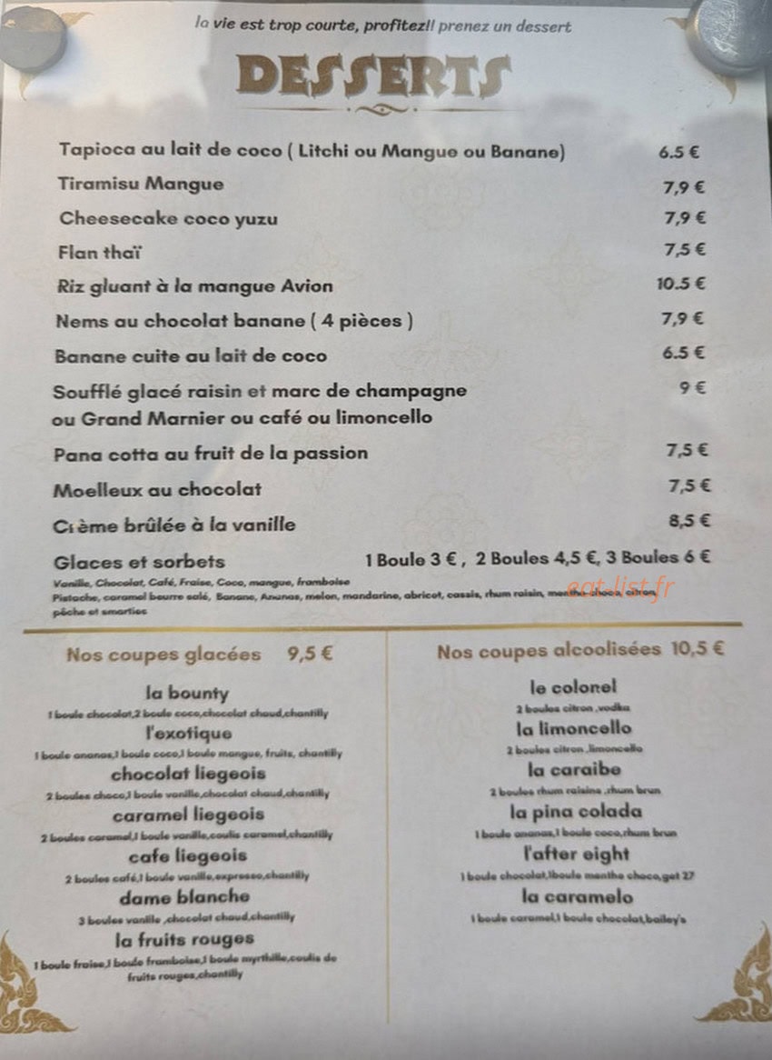 Sabai Sabai St Maur — carte page 2