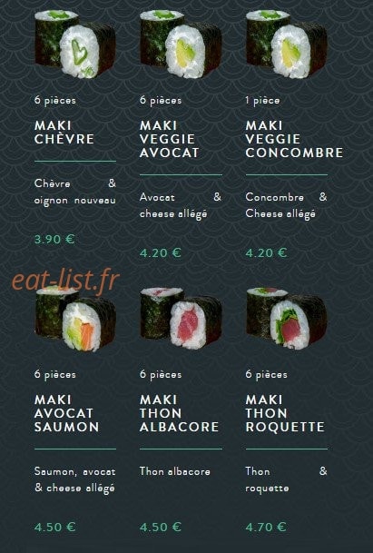 Sushi soba — carte page 38