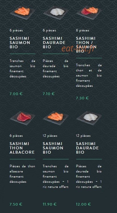 Sushi soba — carte page 32