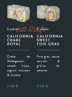 Sushi soba — carte page 4