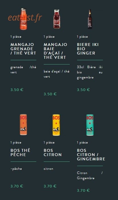 Sushi soba — carte page 13