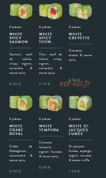 Sushi soba — carte page 24