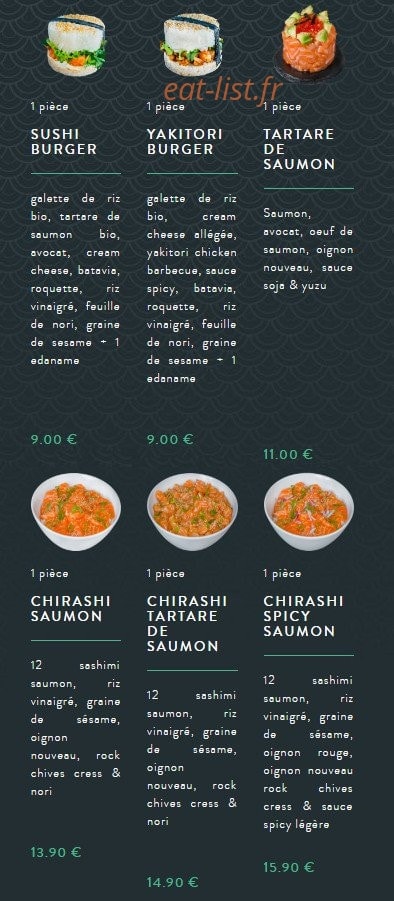 Sushi soba — carte page 5