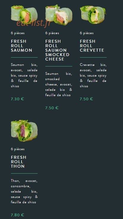 Sushi soba — carte page 25