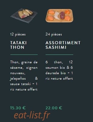 Sushi soba — carte page 34
