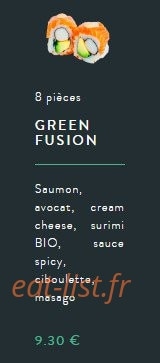 Sushi soba — carte page 19