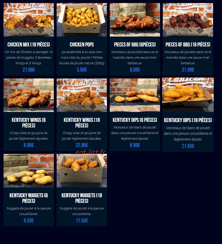 U's Canteen — carte page 4