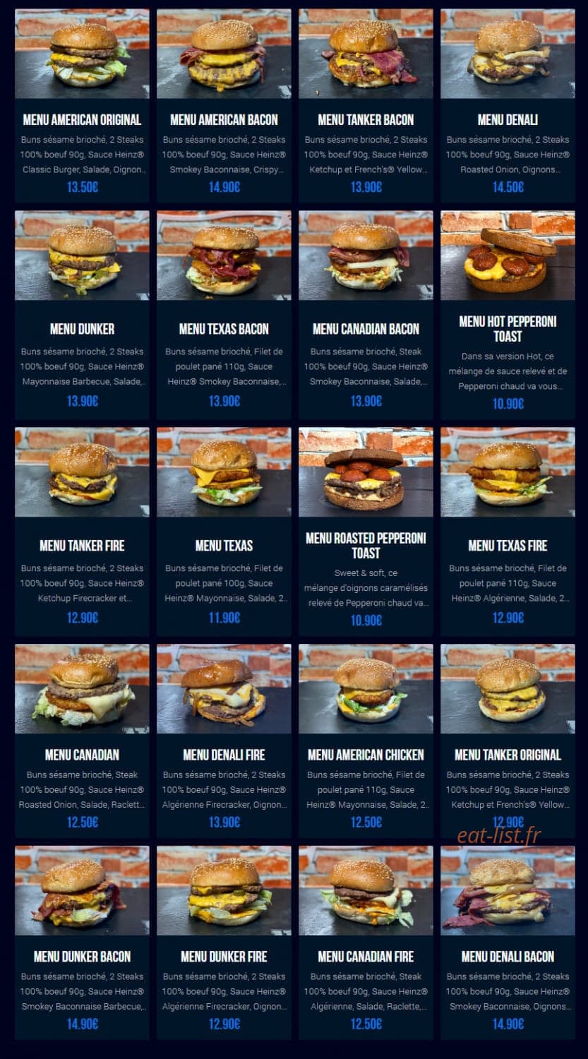 U's Canteen — carte page 1