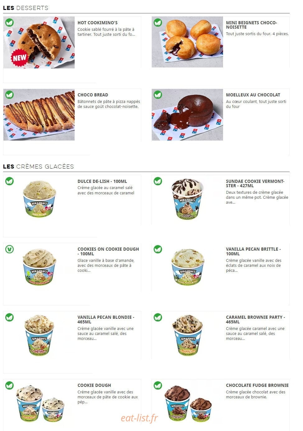 Domino's — carte page 10