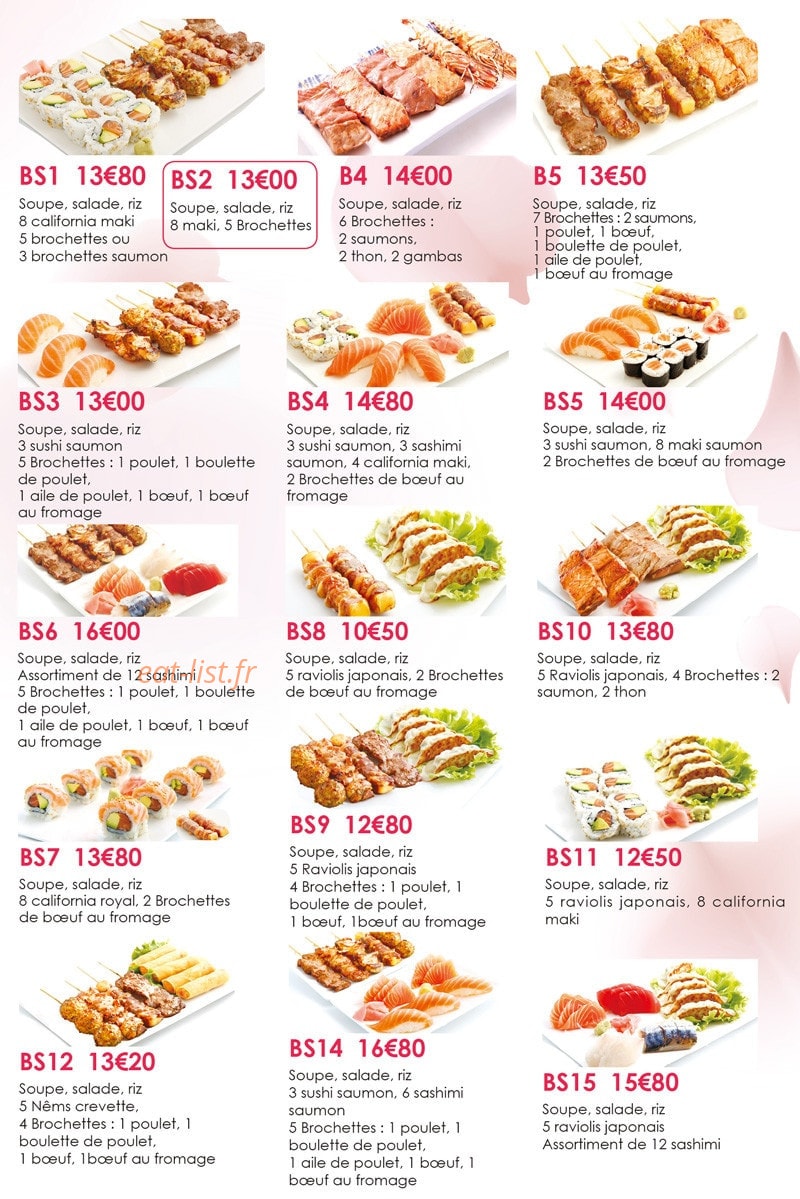 Dream Sushi — carte page 2