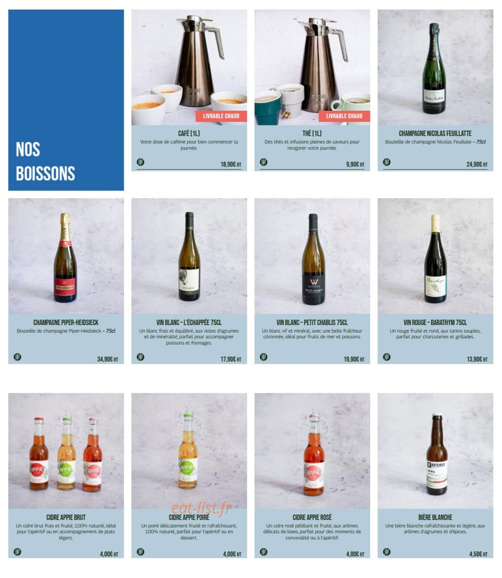 Instant-Lunch — carte page 13