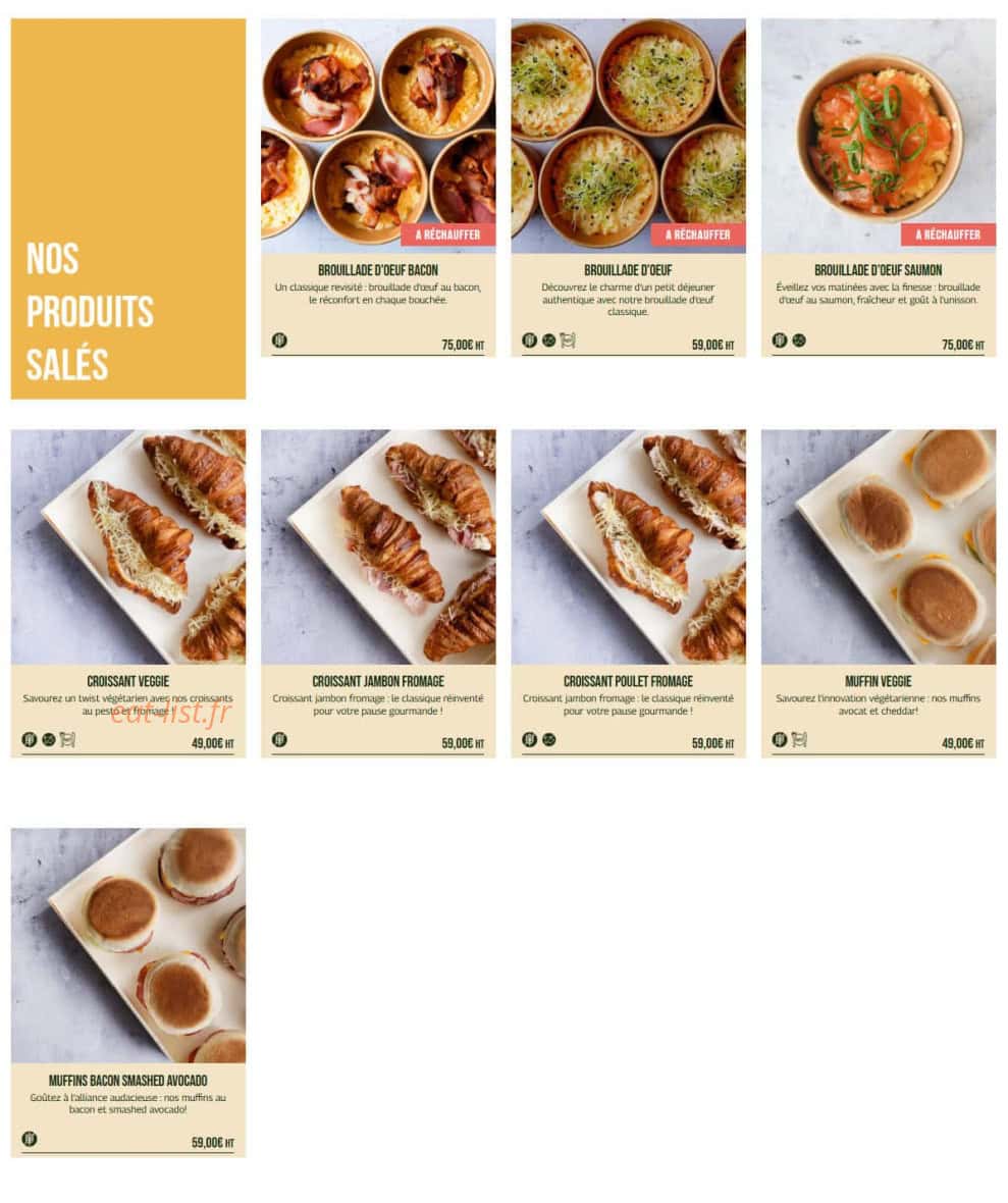Instant-Lunch — carte page 3
