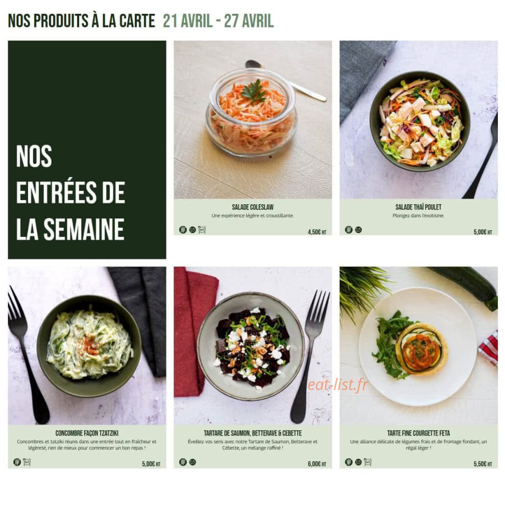 Instant-Lunch — carte page 7