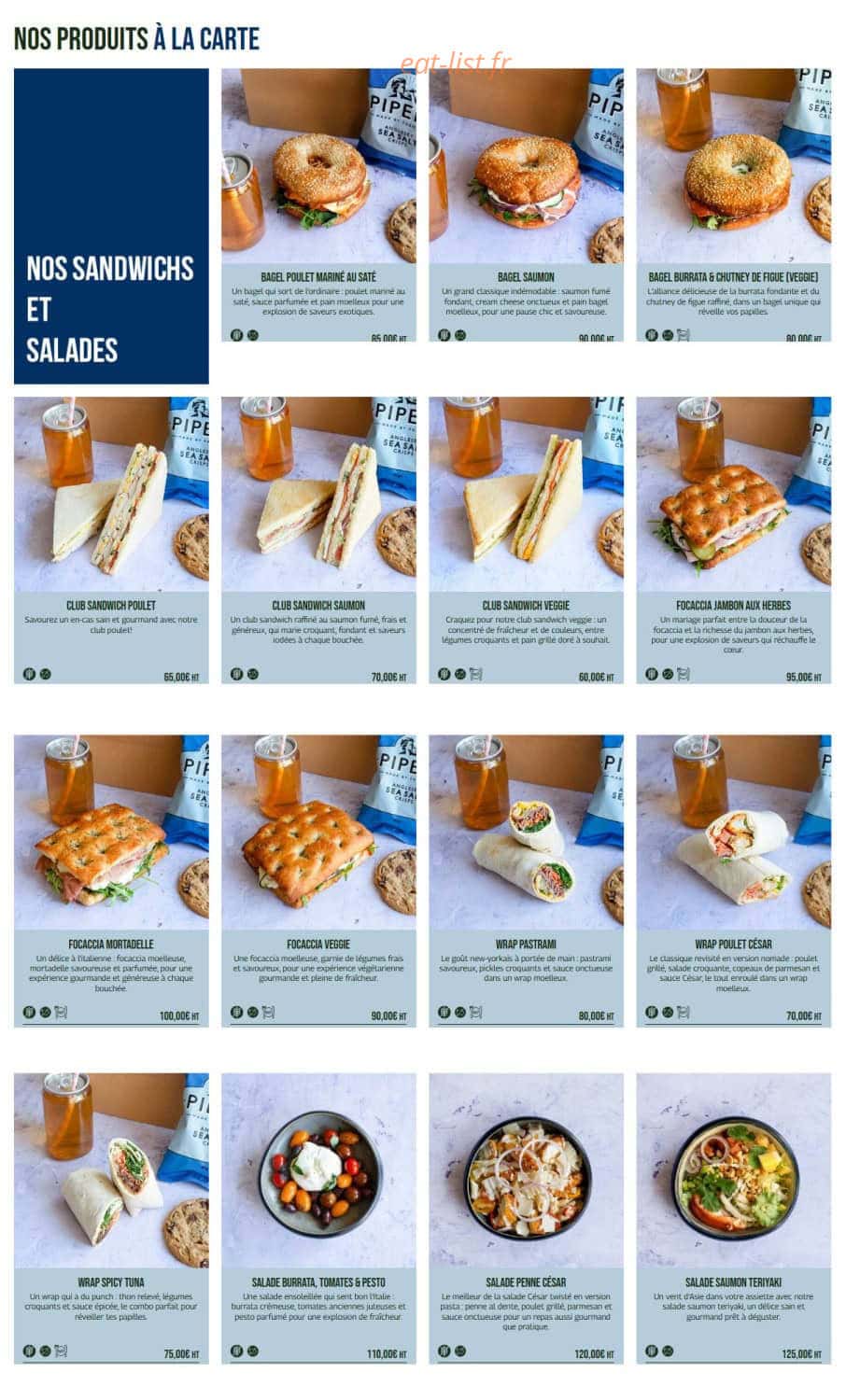 Instant-Lunch — carte page 15