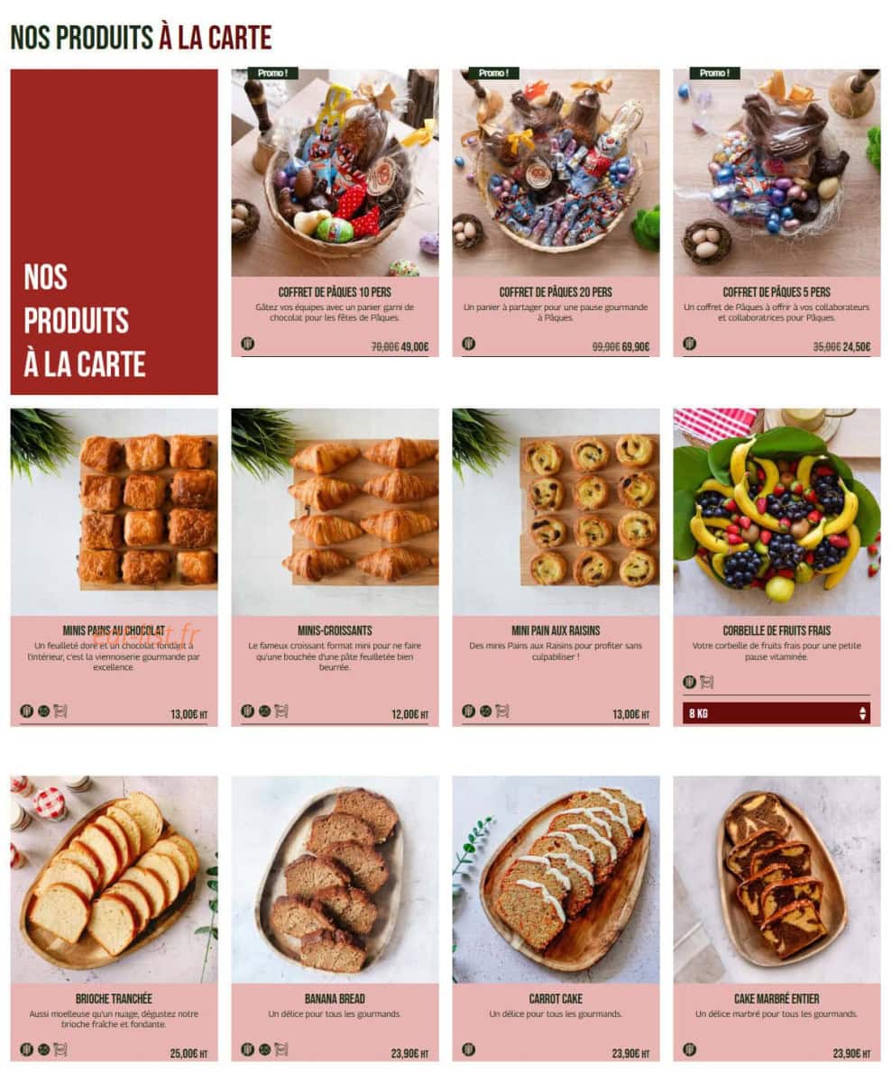 Instant-Lunch — carte page 19