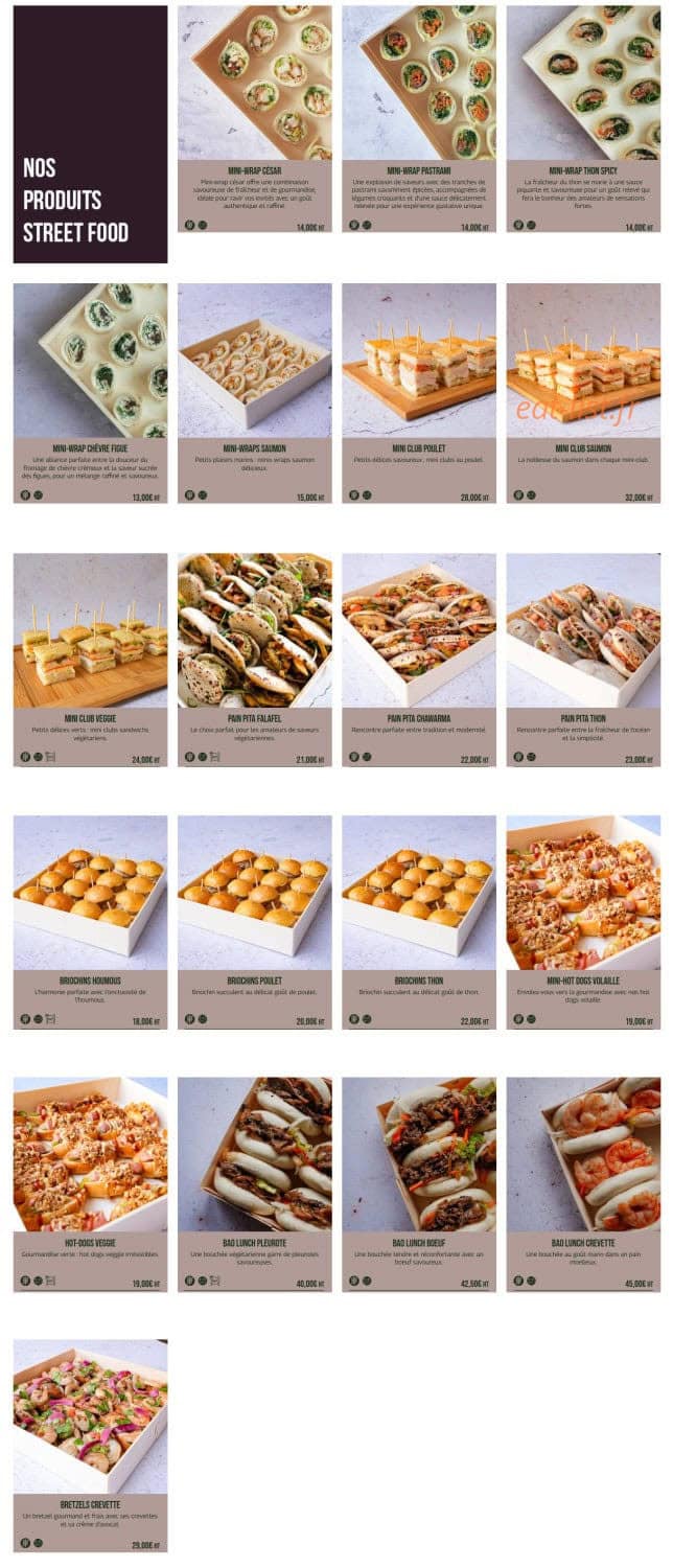 Instant-Lunch — carte page 23