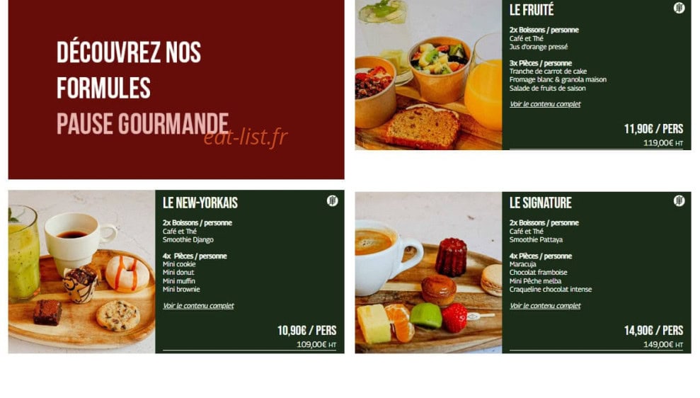 Instant-Lunch — carte page 20