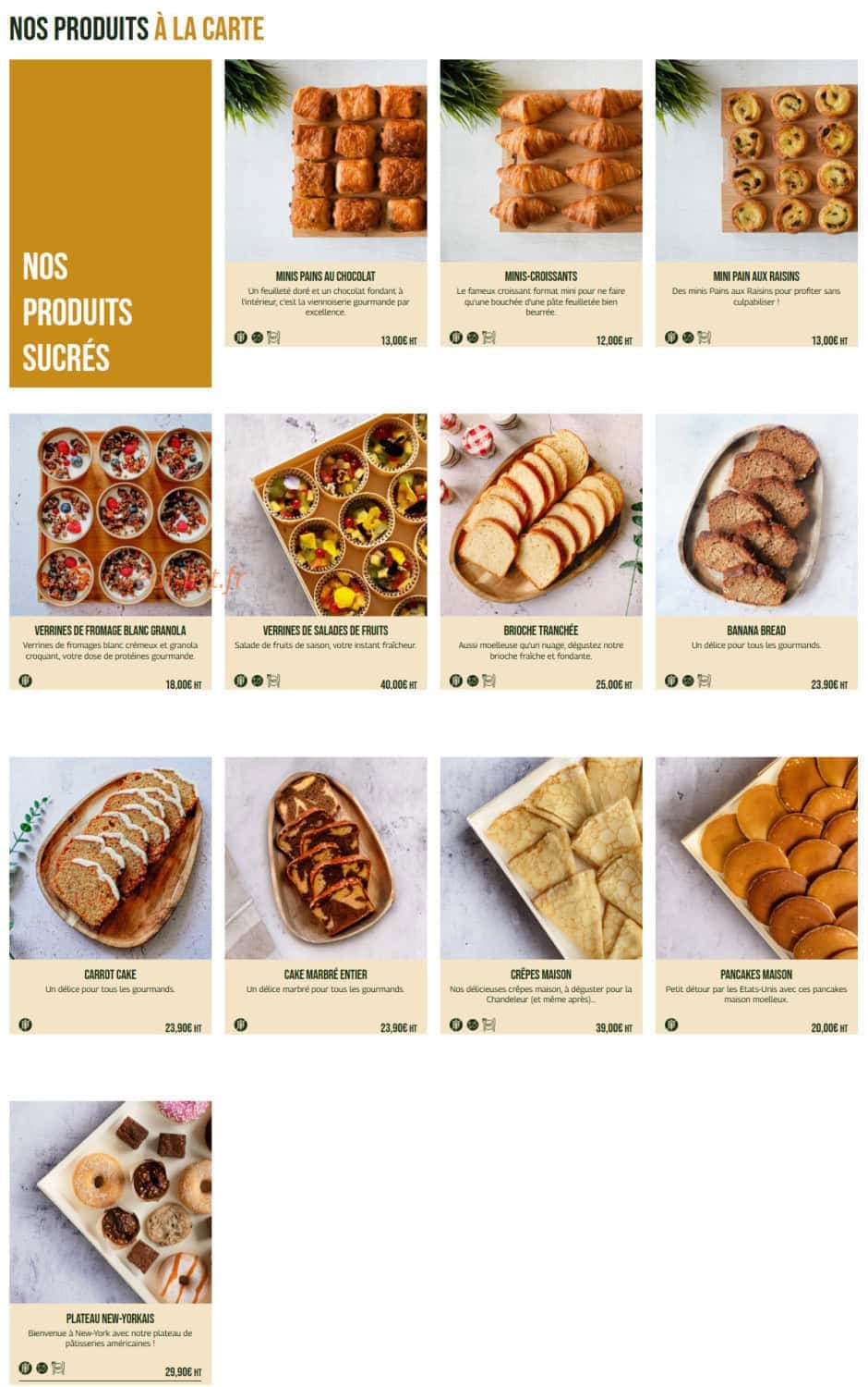 Instant-Lunch — carte page 2
