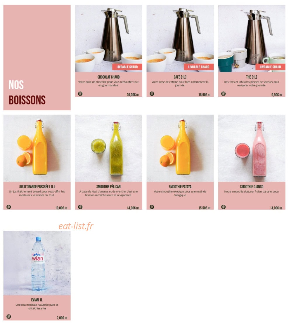 Instant-Lunch — carte page 17