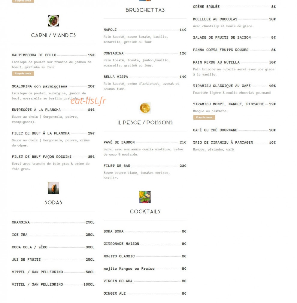 Le Monti — carte page 2