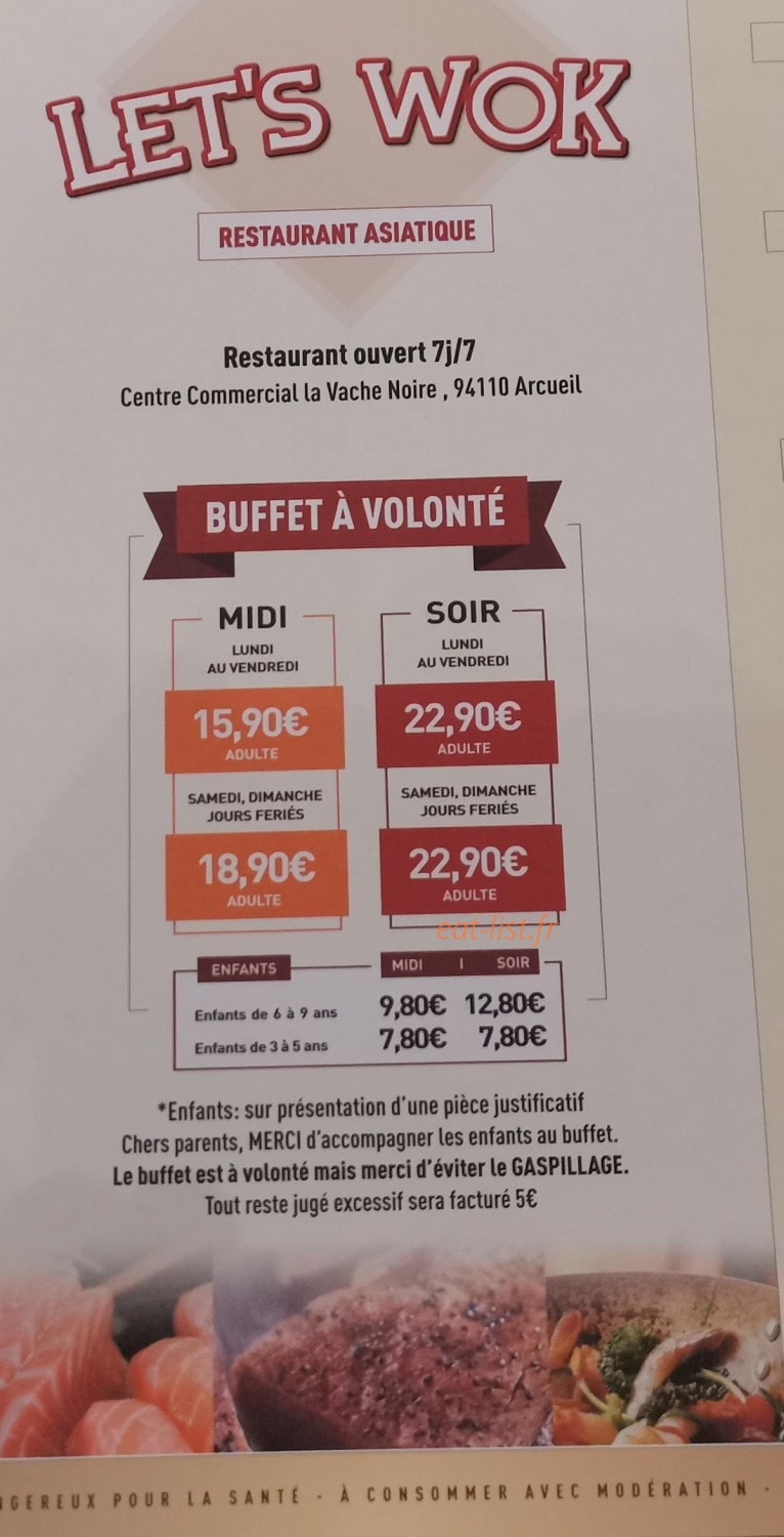 Let’s Wok — carte page 1