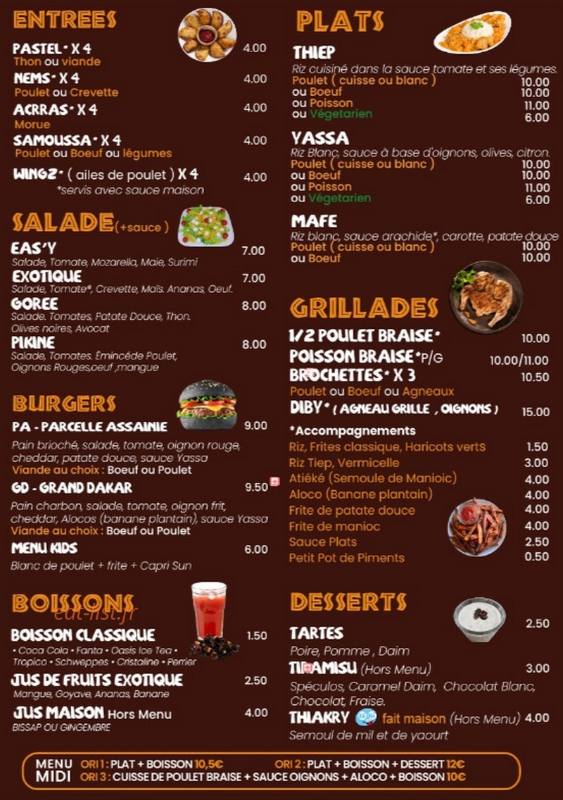 O'Rina — carte page 1