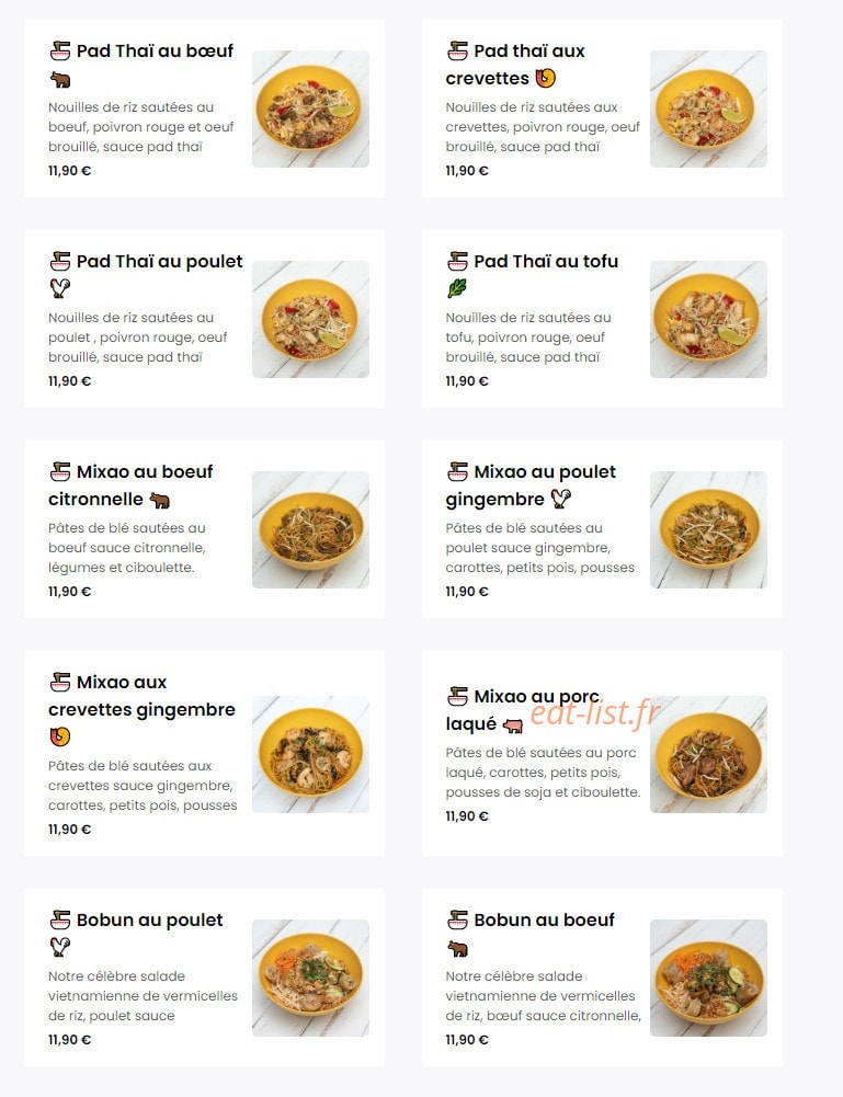 Phood — carte page 2