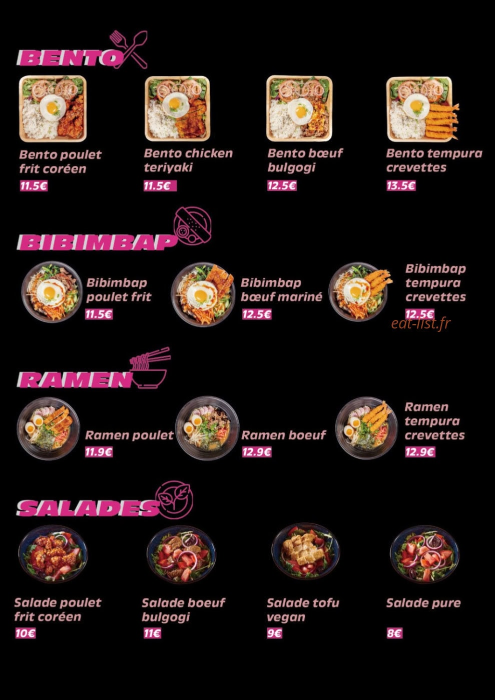 SendoH Burger — carte page 2