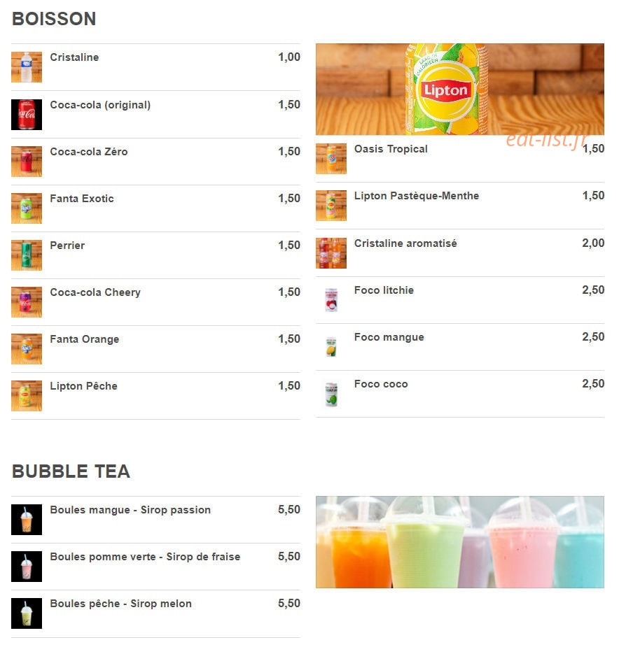 Very Thaï & Jap — carte page 7