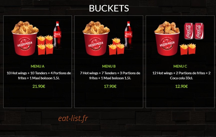 Vezzo Pizza — carte page 14