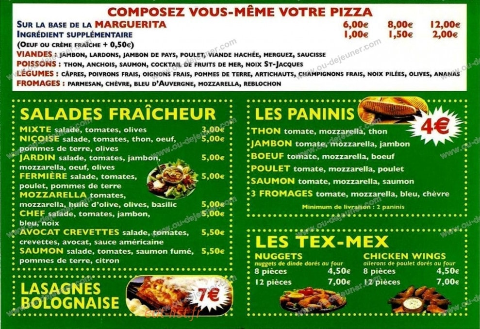 Allo Pizza Rapido à Fontenay Sous Bois - Menu En Ligne